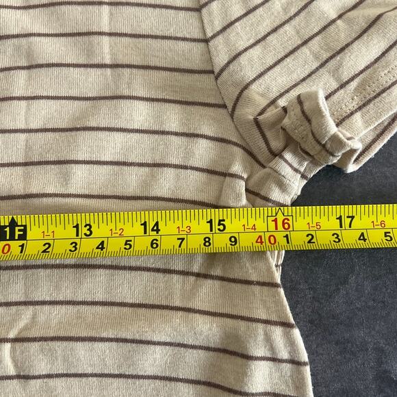 Ralph Lauren Large Gold Striped 100% Cotton Women's Top - Picture 5 of 5